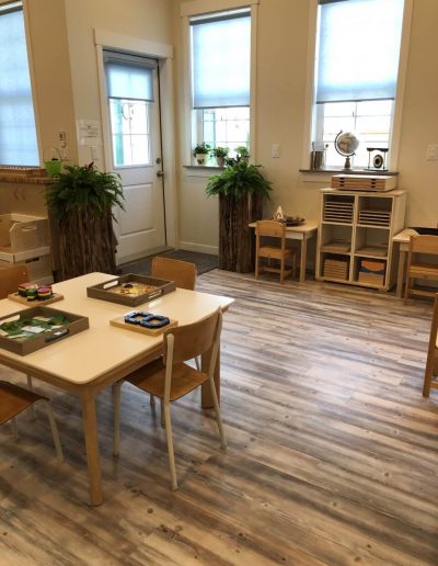 Montessori inside door to garden