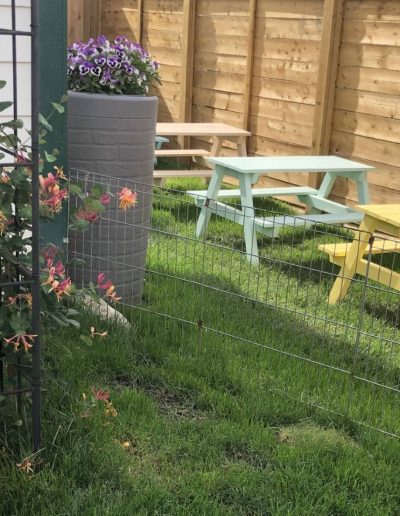 Montessori outdoor tables for activities