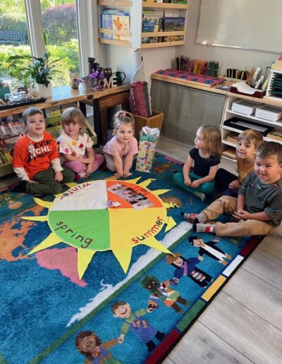 Coronation Montessori children with seasons