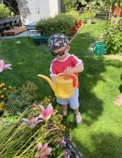 Coronation Montessori cool dude with watering can